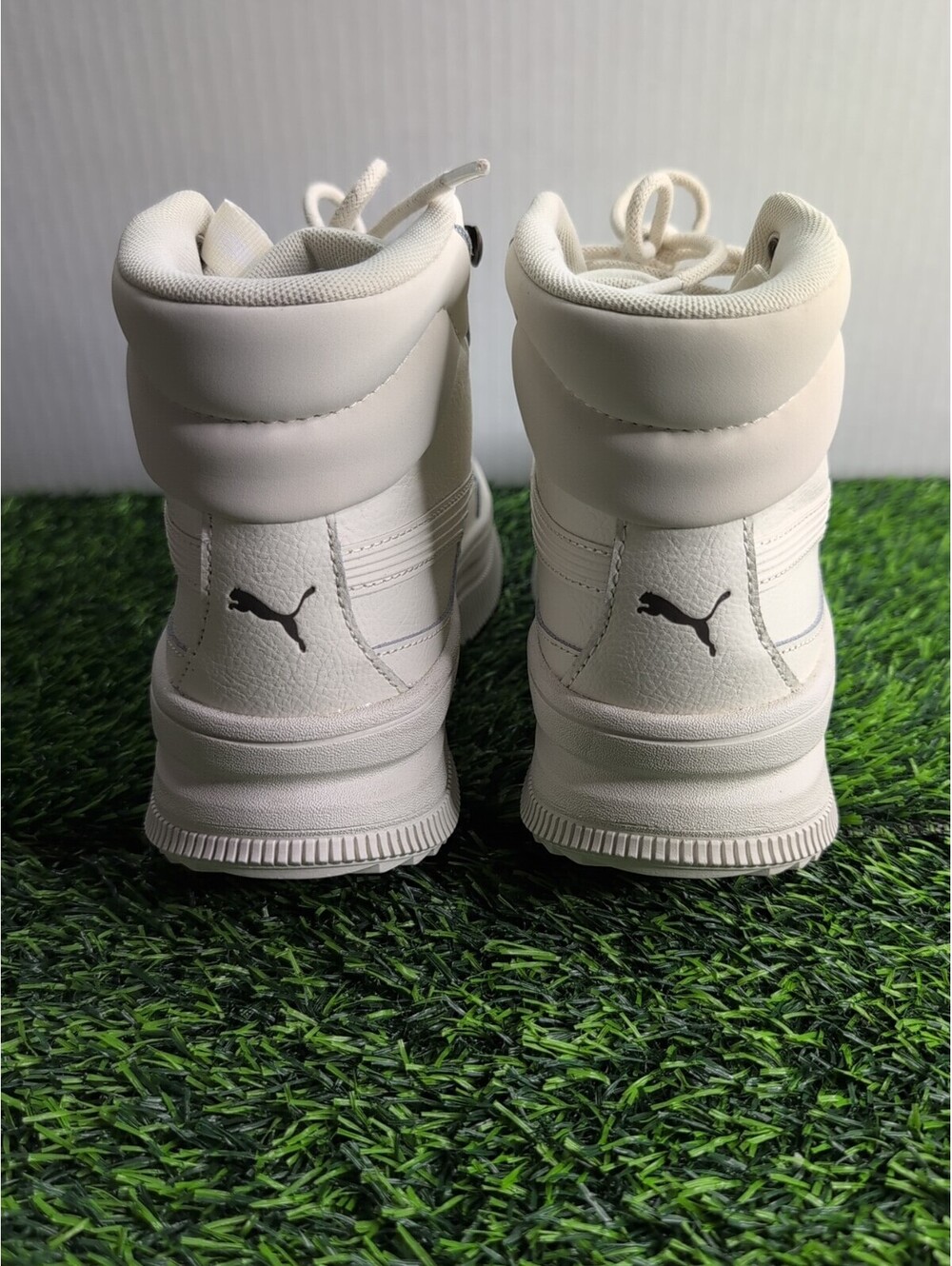 PUMA Mayra Lace Up High Top Womens Off White Sneakers Casual Shoes 39231603 - Picture 4 of 15